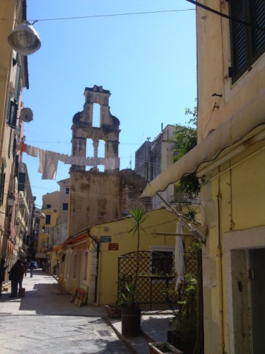 Corfu town.